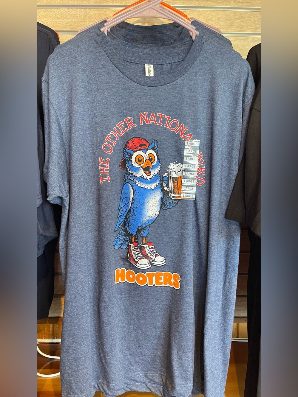 Hooters Heather Blue Owl Graphic Short-Sleeve Tee